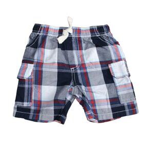 Kids Headquarters Infant/Toddler Pull on Plaid Shorts-Blue-Size 12M-NWT